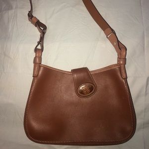 brown leather Dooney & Bourke shoulder bag